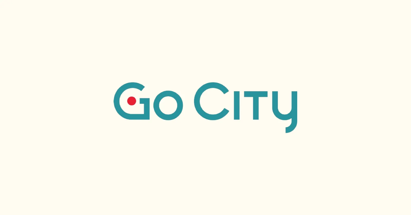 The Go City logo: the words Go City in teal, with a red dot inside the G